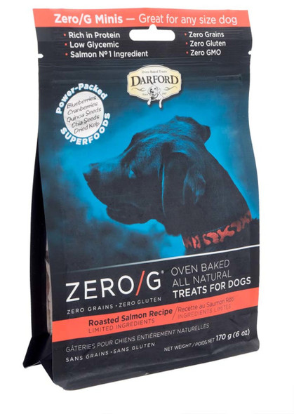 Darford Zero/G MINIS Oven Baked Dog Treats Roasted Salmon Recipe - Mini