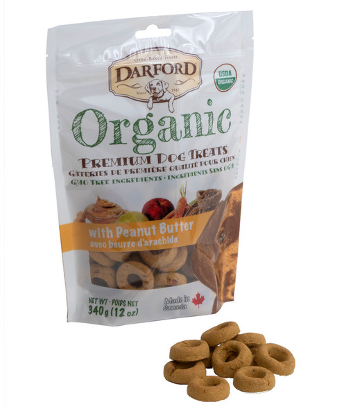 Darford Organic Premium Peanut Butter Dog Treat - Peanut Butter - 12 oz