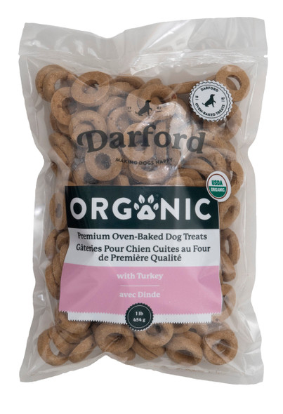 Darford Organic Oven-Baked Dog Treats - Turkey - 1 lb