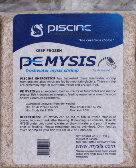 Piscine Energetics Mysis Frozen Fish Food - 40 oz