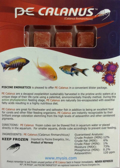 Piscine Energetics Calanus Frozen Fish Food - 4 oz
