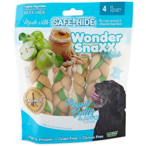 Wonder SnaXX Braids Peanut Butter & Apple Dog Treats - Peanut Butter & Apple - 7.6 oz