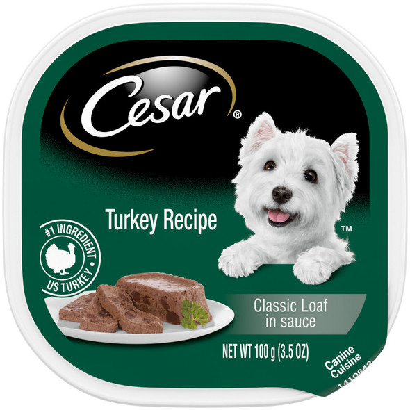 Cesar Classic Loaf in Sauce Adult Wet Dog Food - Turkey - 3.5 oz