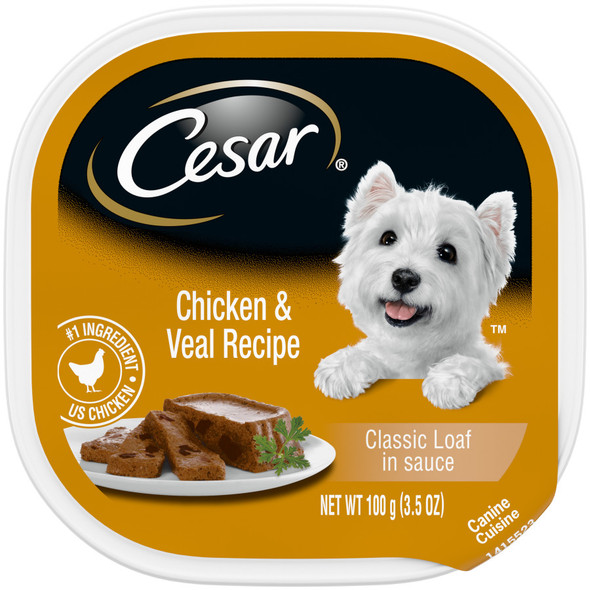 Cesar Classic Loaf in Sauce Adult Wet Dog Food - Chicken & Veal - 3.5 oz