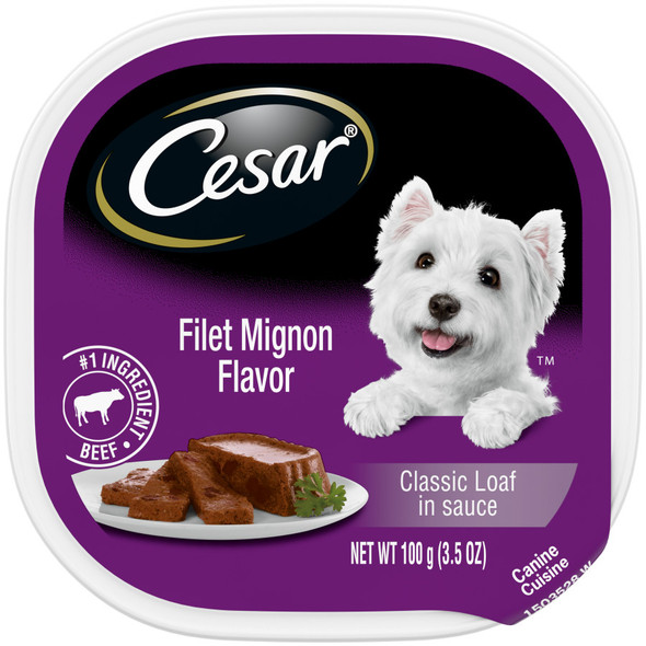 Cesar Classic Loaf in Sauce Adult Wet Dog Food - Filet Mignon - 3.5 oz