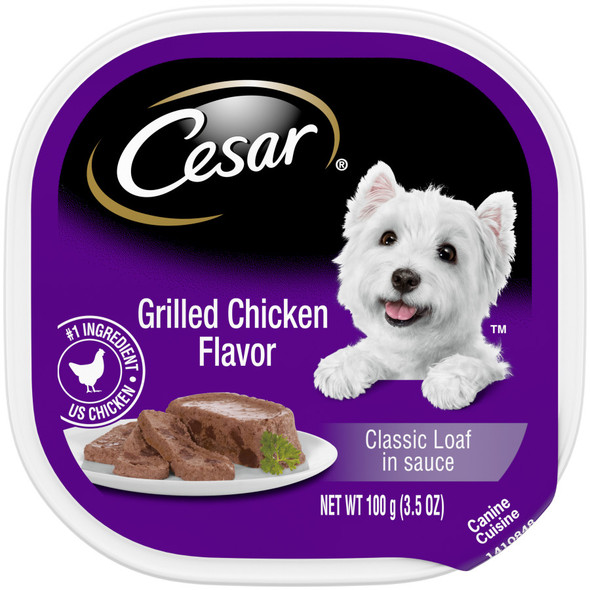 Cesar Classic Loaf in Sauce Adult Wet Dog Food - Grilled Chicken - 3.5 oz