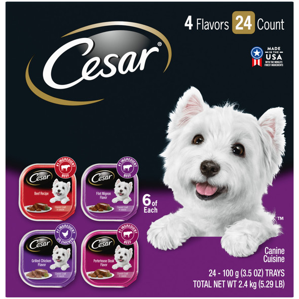 Cesar Classic Loaf in Sauce Adult Wet Dog Food - Variety Pack (Beef