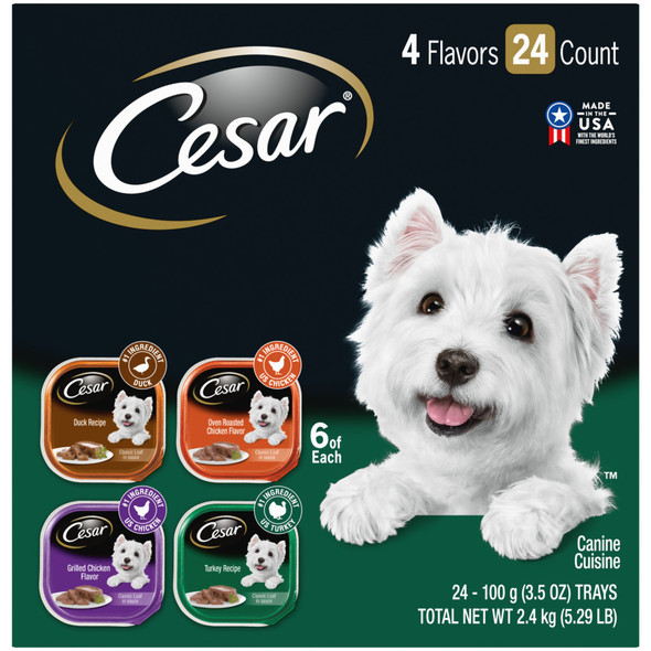 Cesar Classic Loaf in Sauce Adult Wet Dog Food - Variety Pack (Duck