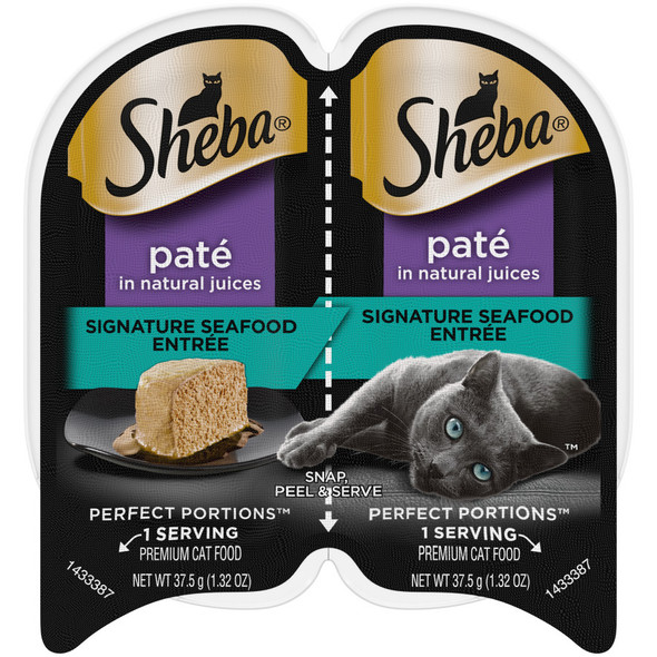 Sheba Perfect Portions Pate Wet Cat Food - Signature Seafood - 2.6 oz