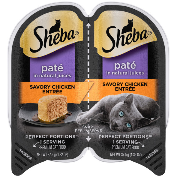 Sheba Perfect Portions Pate Wet Cat Food - Savory Chicken - 2.6 oz