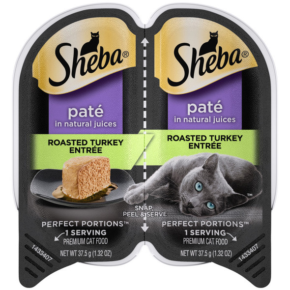 Sheba Perfect Portions Pate Wet Cat Food - Roasted Turkey - 2.6 oz