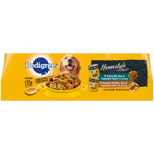 Pedigree Homestyle Meals Adult Wet Dog Food - Variety Pack (Prime Rib