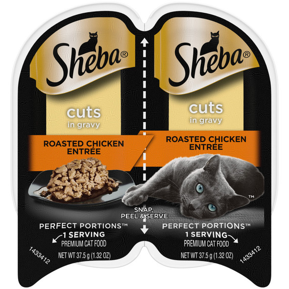 Sheba Perfect Portions Cuts in Gravy Wet Cat Food - Roasted Chicken - 2.6 oz