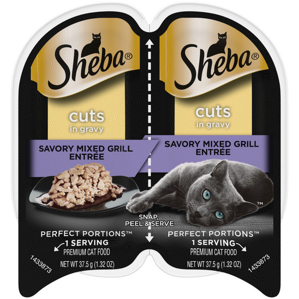 Sheba Perfect Portions Cuts in Gravy Wet Cat Food - Savory Mixed Grill - 2.6 oz