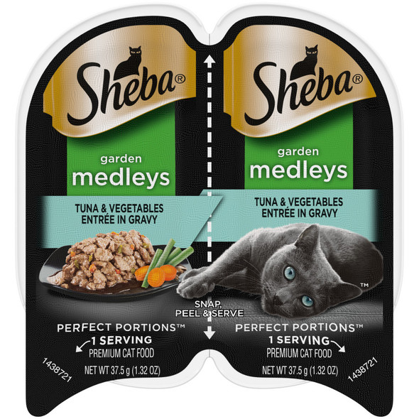Sheba Perfect Portions Garden Medleys Wet Cat Food - Tuna & Vegetables in Gravy - 2.6 oz