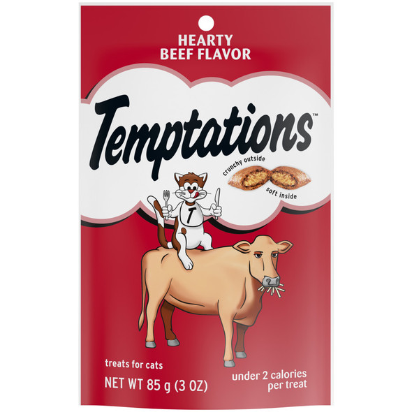 Temptations Classics Crunchy & Soft Adult Cat Treats - Hearty Beef - 3 oz