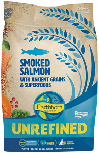 Earthborn Holistic Unrefined Dry Dog Food - Smoked Salmon - 4 lb