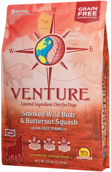 Earthborn Holistic Venture L.I.D. Grain Free Dry Dog Food - Pork & Butternut Squash - 25 lb