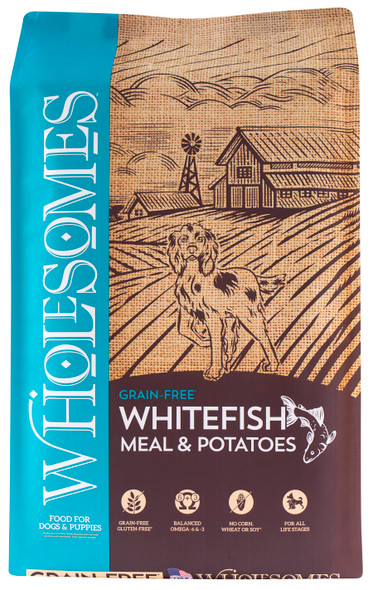 Wholesomes Grain Free Dry Dog Food - Whitefish Meal & Potatoes - 35 lb