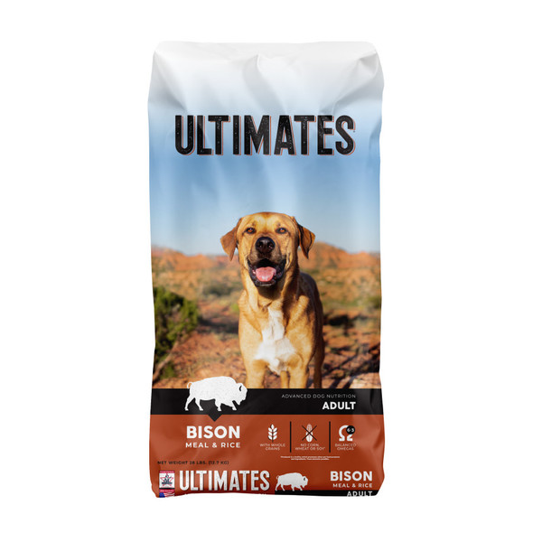 Ultimates Dry Dog Food - Bison & Rice - 28 lb