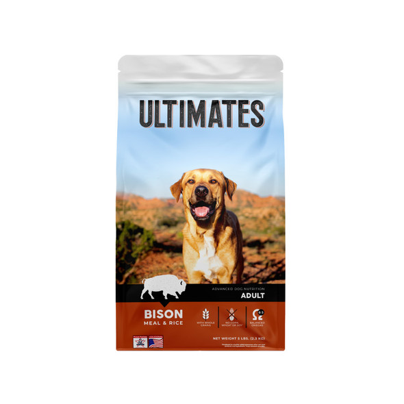 Ultimates Dry Dog Food - Bison & Rice - 5 lb