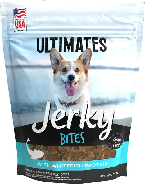 Ultimates Jerky Bites Dog Treats - Whitefish - 7 oz