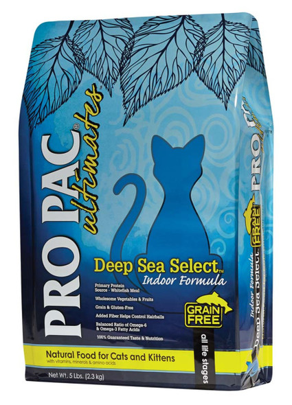 Pro Pac Ultimates Grain Free Indoor Dry Cat Food - Deep Sea Select - 5 lb