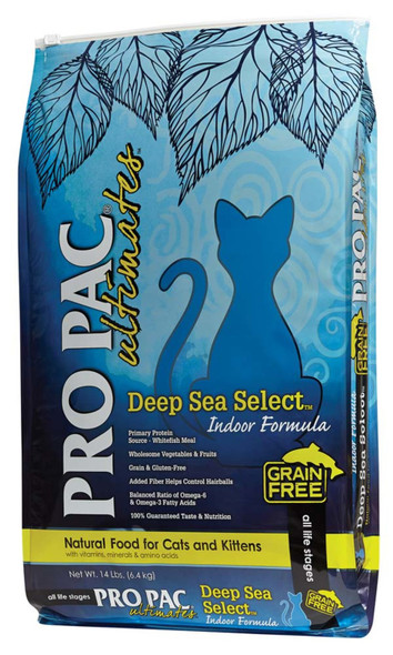 Pro Pac Ultimates Grain Free Indoor Dry Cat Food - Deep Sea Select - 14 lb