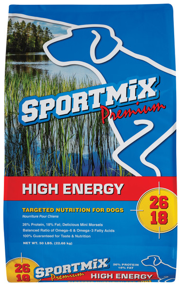 SPORTMIX Premium High Energy Adult Mini Chunk Dry Dog Food - Chicken - 50 lb