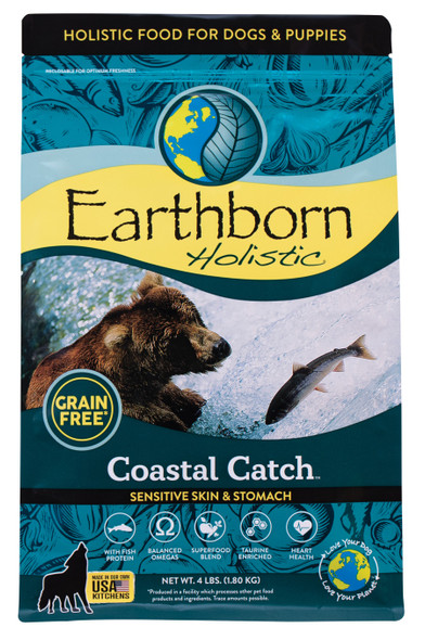 Earthborn Holistic Coastal Catch Grain-Free Dry Dog Food - Seafood - 4 lb