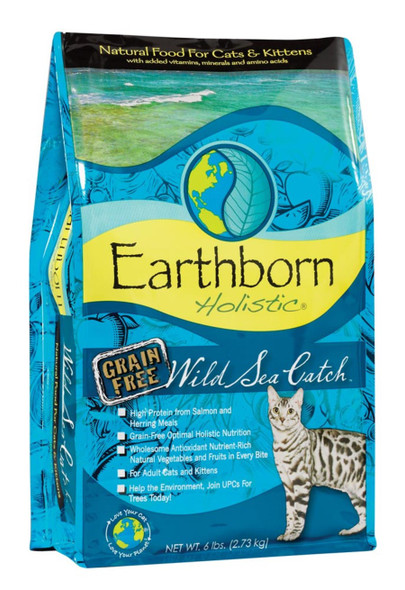 Earthborn Holistic Wild Sea Catch Grain Free Dry Cat Food - 5 lb