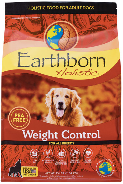 Earthborn Holistic Weight Control Grain-Free Dry Dog Food - Turkey - 25 lb