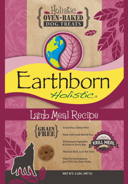 Earthborn Holistic Grain-Free Oven Baked Dog Treats - Lamb - 2 lb