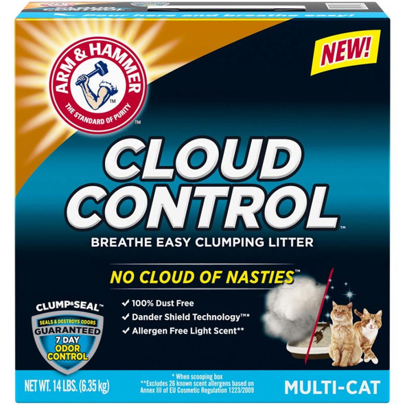 Arm & Hammer Cloud Control Multi-Cat Clumping Cat Litter - 14 lb