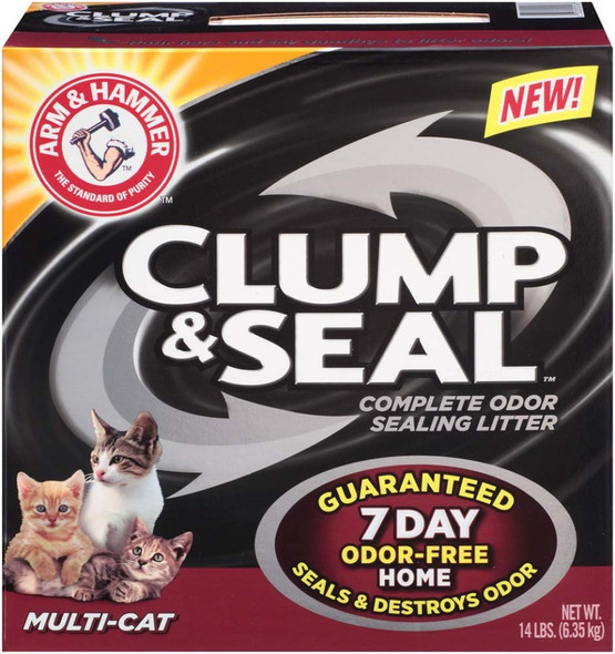 Arm & Hammer Clump & Seal Multi-Cat Cat Litter - 14 lb