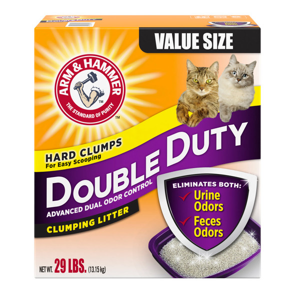 Arm & Hammer Double Duty Dual Odor Control Clumping Cat Litter - 29 lb