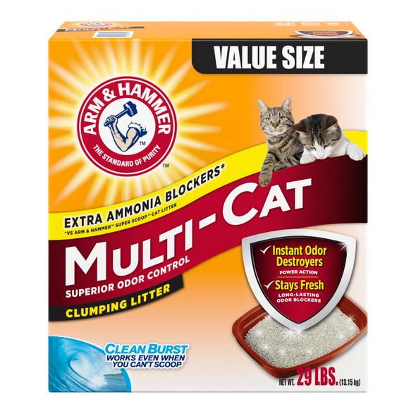 Arm & Hammer Multi-Cat Odor Control Clumping Cat Litter - 29 lb