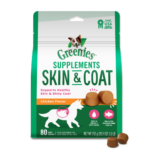 Greenies Skin & Coat Supplements - 80 ct