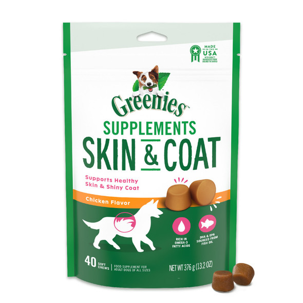 Greenies Skin & Coat Supplements - 40 ct