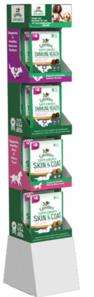 Greenies Skin & Coat Supplements - 12Ct Floorstand