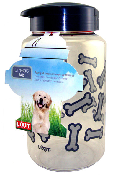 Lixit Dog Treat Jar Container - Clear - LG