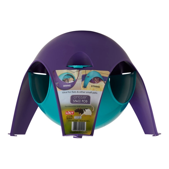 Lixit Critter Space Pod Small Animal House - Blue - LG