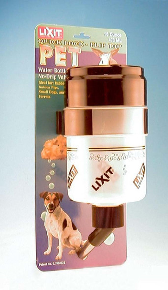 Lixit Quick-Fill  Opaque Flip Top Water Tank with Valve for Small Animals - White