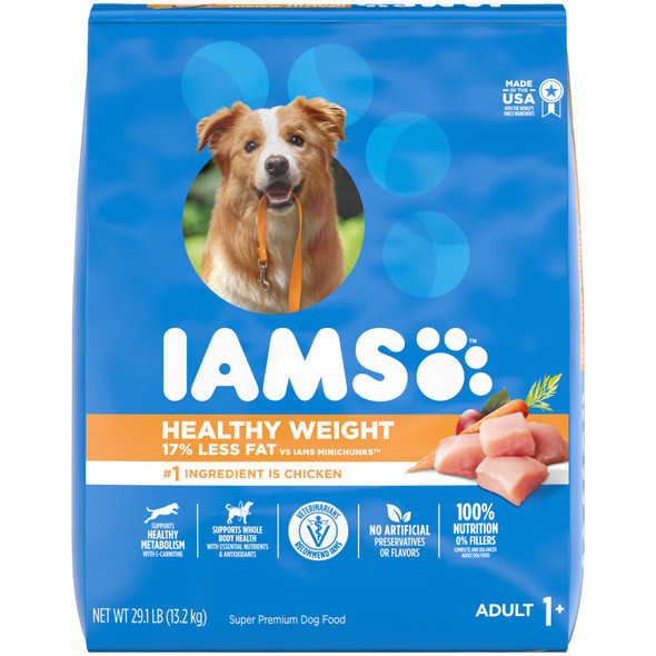 IAMS Healthy Weight Adult Dry Dog Food - Real Chicken - 29.1 lb