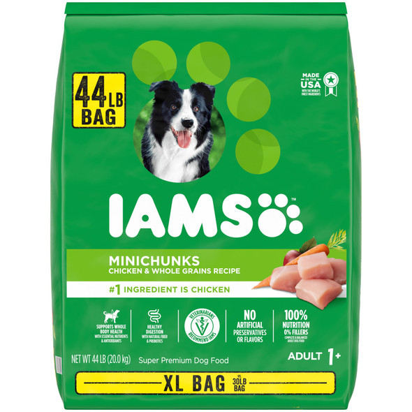 IAMS Minichunks Small Kibble High Protein Adult Dry Dog Food - Real Chicken - 44 lb