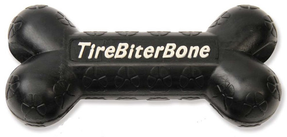 Mammoth Pet Products TireBiter Bone with Treat Station Dog Toy - Black - LG