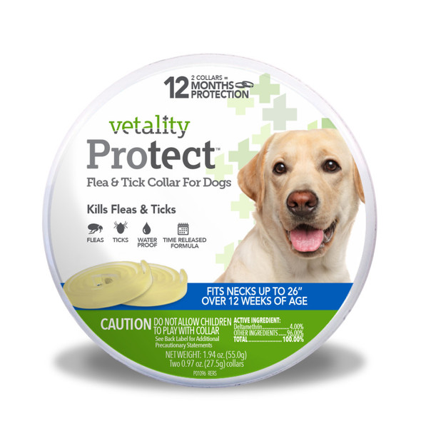 Vetality Protect Flea & Tick Dog Collar - 2 pk