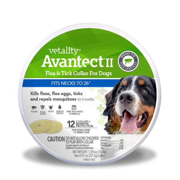 Vetality Avantect II Flea & Tick Collar for Dogs - 26 in