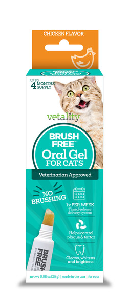 Vetality Brush-Free Oral Gel for Cats - 25 g