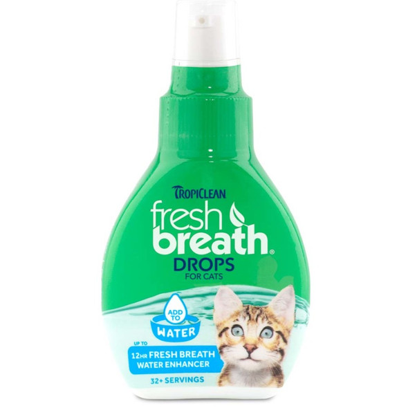 TropiClean Fresh Breath Oral Care Water Additive for Cats - 2.2 Fl. oz